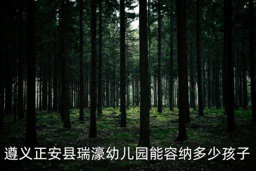 遵義正安縣瑞濠幼兒園能容納多少孩子