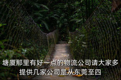 塘廈那里有好一點的物流公司請大家多提供幾家公司是從東莞至四