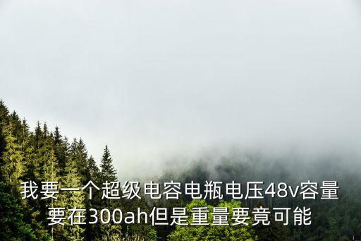 東莞奧威超級電容電池，我要一個(gè)超級電容電瓶電壓48v容量要在300ah但是重量要竟可能