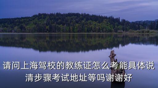 請問上海駕校的教練證怎么考能具體說清步驟考試地址等嗎謝謝好