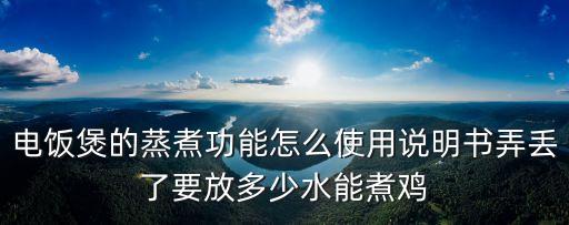 電飯煲的蒸煮功能怎么使用說明書弄丟了要放多少水能煮雞