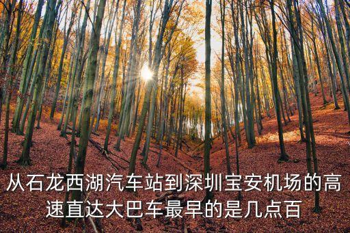 東莞石龍車站有車到深圳寶安嗎，石龍汽車站到深圳寶安機場怎么走