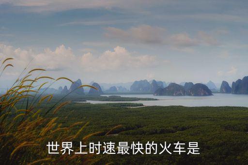 世界上時速最快的火車是