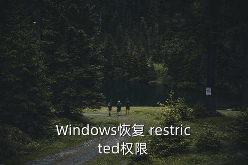 Windows恢復 restricted權限