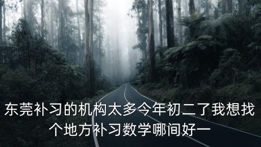 東莞補習的機構太多今年初二了我想找個地方補習數學哪間好一