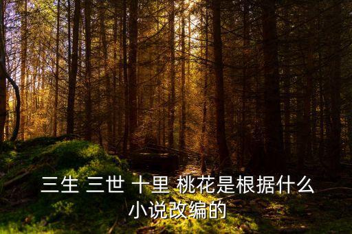  三生 三世 十里 桃花是根據什么 小說改編的