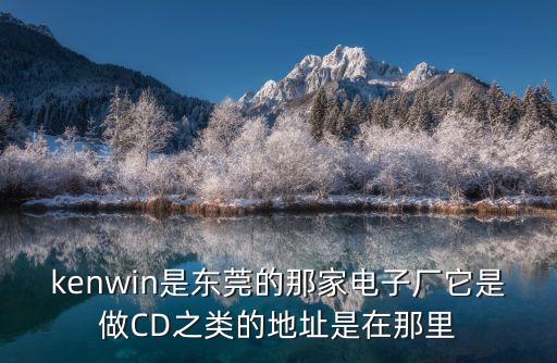 東莞市旭發電子有限公司，kenwin是東莞的那家電子廠它是做CD之類的地址是在那里