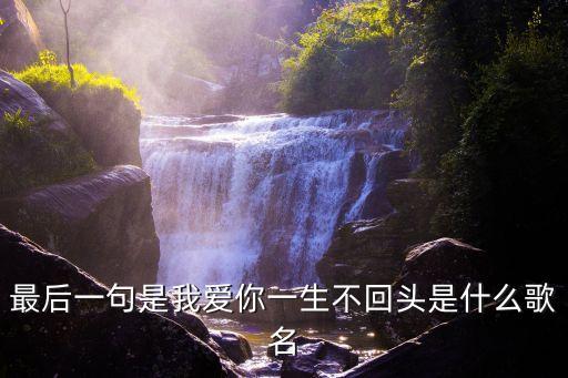 最后一句是我愛你一生不回頭是什么歌名