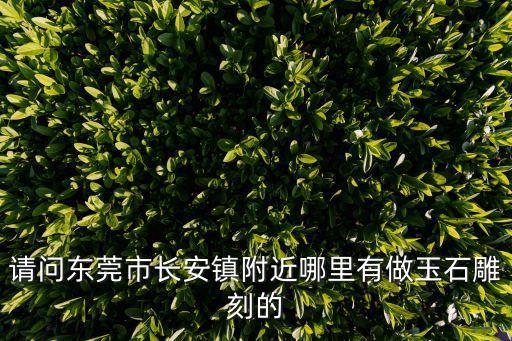 東莞玉石雕刻在什么地方，東莞市大朗哪里有玉石雕刻店