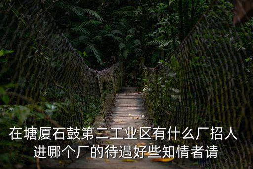 在塘廈石鼓第二工業區有什么廠招人 進哪個廠的待遇好些知情者請