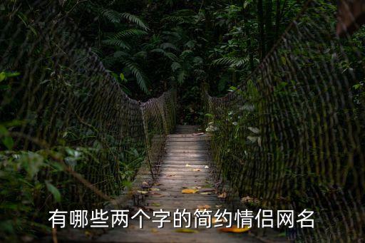 有哪些兩個字的簡約情侶網名