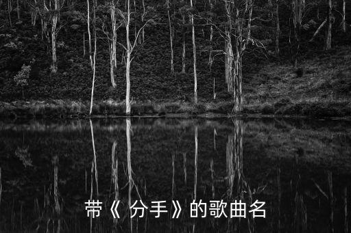 帶《 分手》的歌曲名