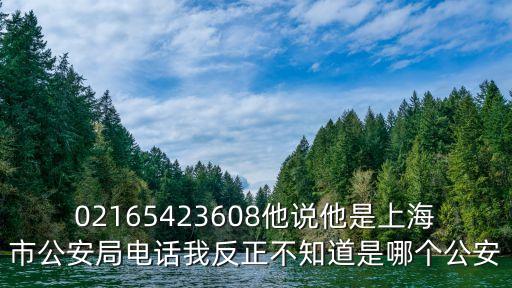 02165423608他說他是上海市公安局電話我反正不知道是哪個公安