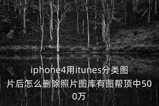 iphone4用itunes分類圖片后怎么刪除照片圖庫有圖幫頂中500萬