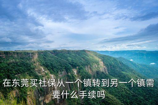 在東莞買社保從一個鎮轉到另一個鎮需要什么手續嗎