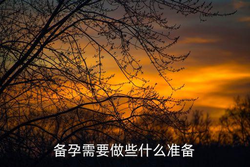 備孕需要做些什么準備