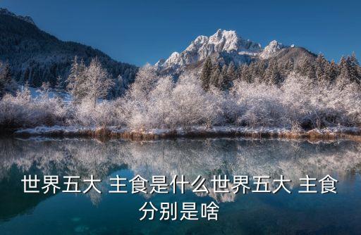 主食,中國南方主食是水稻，北方偏向小麥