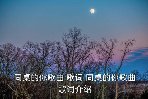 同桌的你歌曲 歌詞 同桌的你歌曲 歌詞介紹