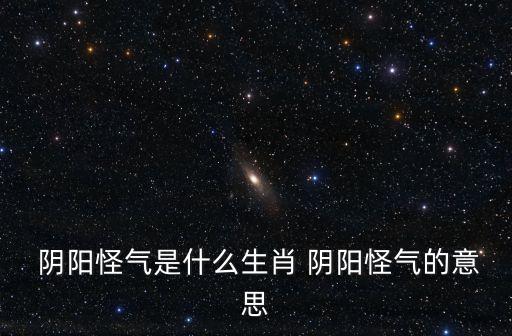  陰陽怪氣是什么生肖 陰陽怪氣的意思