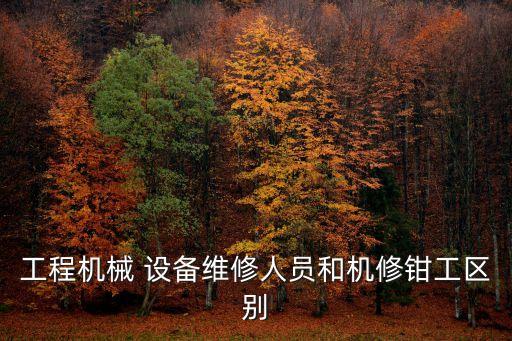 設備維修工,工程機械設備維修人員工作主要包括維修電氣設備等