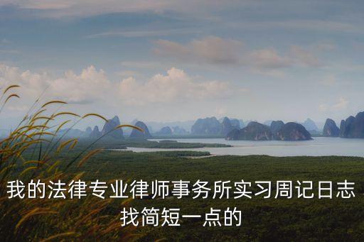 律所實習日志，我的法律專業律師事務所實習周記日志找簡短一點的