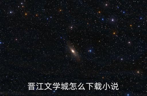 晉江文學城怎么下載小說