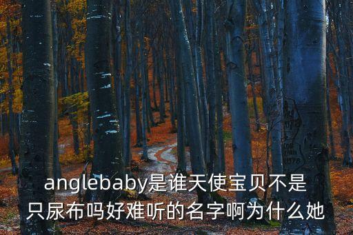 anglebaby是誰(shuí)天使寶貝不是只尿布嗎好難聽的名字啊為什么她