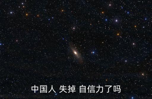 中國(guó)人 失掉 自信力了嗎
