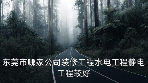 東莞市哪家公司裝修工程水電工程靜電工程較好