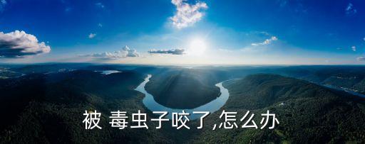 被 毒蟲子咬了,怎么辦