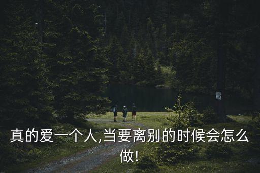 真的愛一個人,當要離別的時候會怎么做!