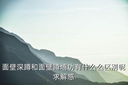 面壁深蹲，面壁深蹲和面壁蹲墻功有什么么區別呢求解惑