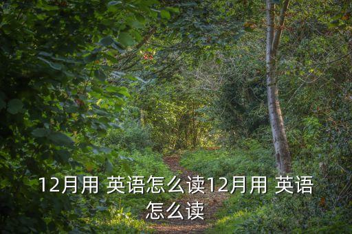 12月用 英語怎么讀12月用 英語怎么讀