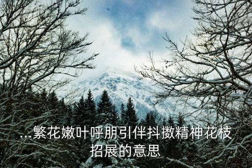 ...繁花嫩葉呼朋引伴抖擻精神花枝招展的意思