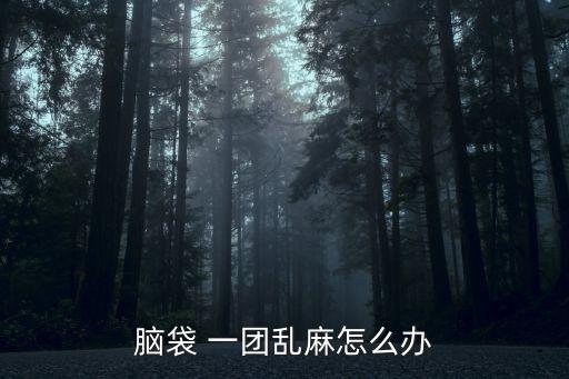 腦袋 一團(tuán)亂麻怎么辦