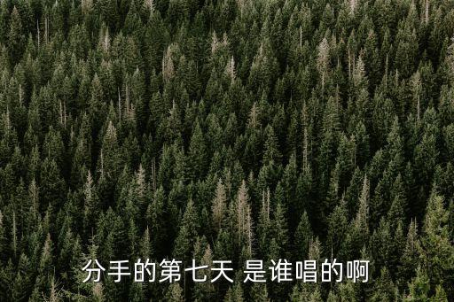 分手的第七天 是誰唱的啊
