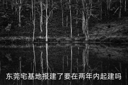 東莞宅基地報(bào)建了要在兩年內(nèi)起建嗎