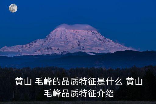  黃山 毛峰的品質特征是什么 黃山 毛峰品質特征介紹