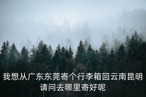 我想從廣東東莞寄個行李箱回云南昆明請問去哪里寄好呢