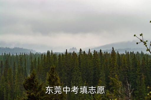 東莞中考填志愿