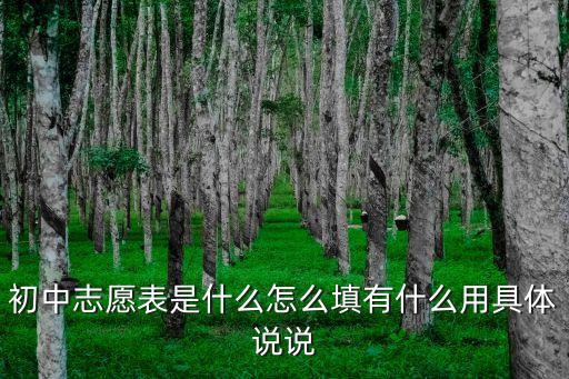 上海市初中生志愿表，初中志愿表是什么怎么填有什么用具體說說