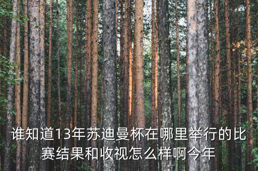 誰知道13年蘇迪曼杯在哪里舉行的比賽結果和收視怎么樣啊今年