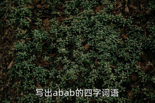 寫出abab的四字詞語