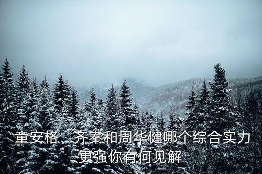 童安格、齊秦和周華健哪個綜合實力更強你有何見解