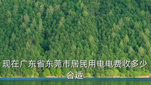 現在廣東省東莞市居民用電電費收多少合適