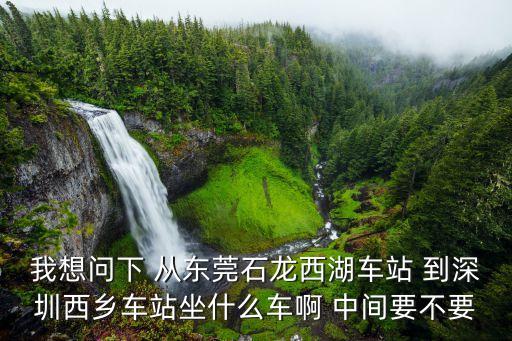 我想問下 從東莞石龍西湖車站 到深圳西鄉車站坐什么車啊 中間要不要