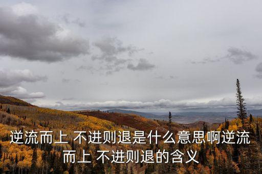 不進則退,不進則退和不出則退之間的差別