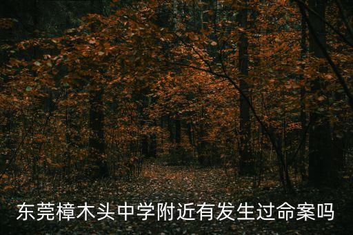 東莞樟木頭中學(xué)附近有發(fā)生過(guò)命案嗎