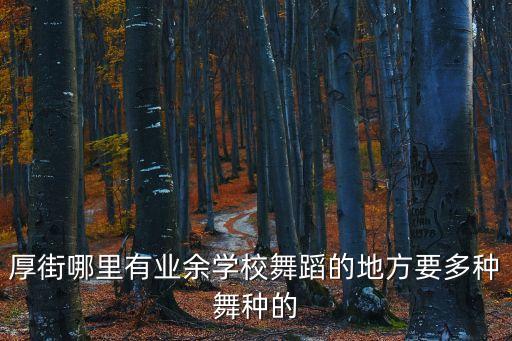東莞厚街有實力的舞蹈機構有哪些，厚街哪里有成人國標舞培訓班