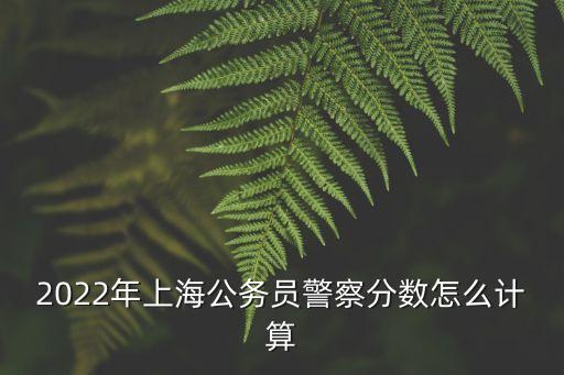 2022年上海公務員警察分數怎么計算
